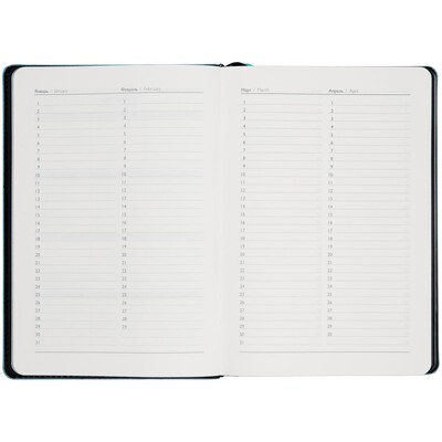 Ежедневник Alanis, недатированный, черный с голубым