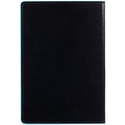 Ежедневник Alanis, недатированный, черный с голубым