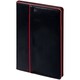 Ежедневник Alanis, недатированный, черный с красным
