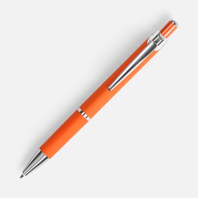 Ручка шариковая Chromos Soft Touch, оранжевая