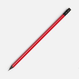 Карандаш простой Triangle Black с ластиком, красный