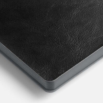 Ежедневник Doppio, недатированный, черный с серым