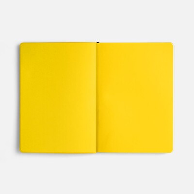 Ежедневник Doppio, недатированный, черный с желтым