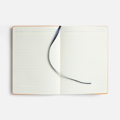 Ежедневник Doppio, недатированный, синий с оранжевым