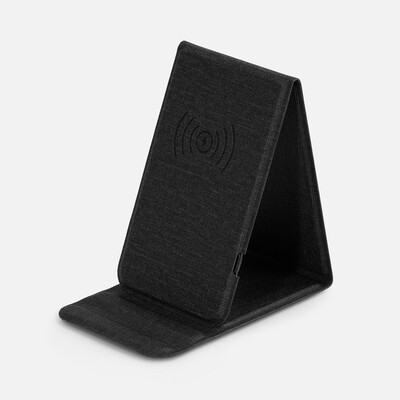 Подставка для смартфона с беспроводной зарядкой Kickstand, серая