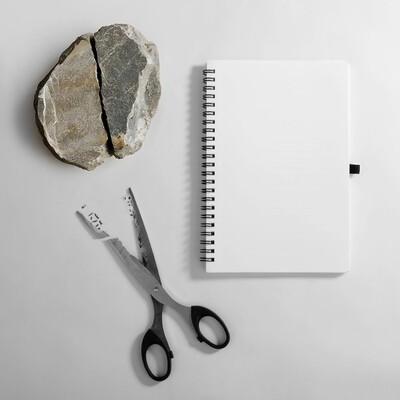 Блокнот на пружине Stone Line, белый