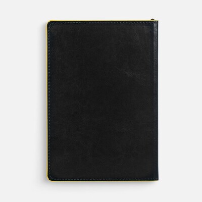 Ежедневник Alanis, недатированный, черный с желтым