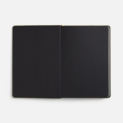 Ежедневник Alanis, недатированный, черный с желтым