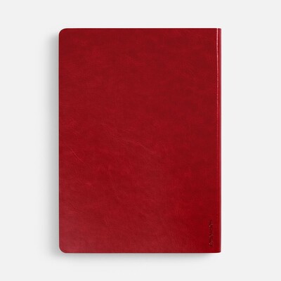 Ежедневник Nebraska Flex, недатированный, красный с золотистым