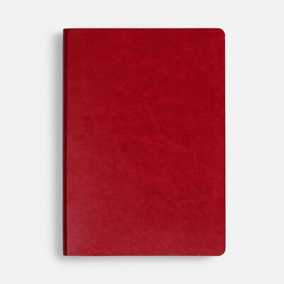 Ежедневник Nebraska Flex, недатированный, красный с серебристым