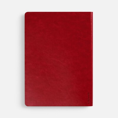 Ежедневник Nebraska Flex, недатированный, красный с серебристым