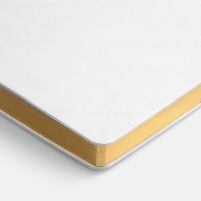 Ежедневник Nebraska Flex, недатированный, белый с золотистым