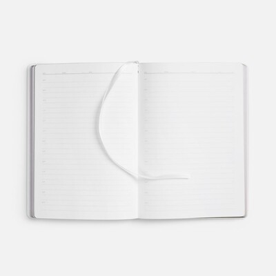 Ежедневник Nebraska Flex, недатированный, белый с золотистым