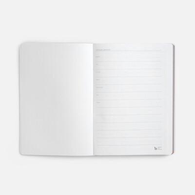 Ежедневник Nebraska Flex, недатированный, белый с золотистым