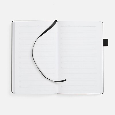 Ежедневник White Shall, недатированный, бело-черный