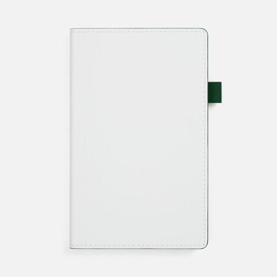 Ежедневник White Shall, недатированный, бело-зеленый