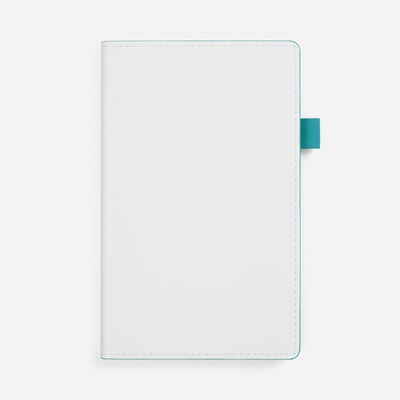 Ежедневник White Shall, недатированный, бело-бирюзовый