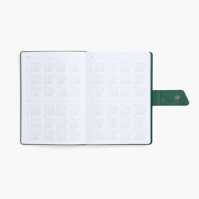 Ежедневник Boom, недатированный, черный с зеленым