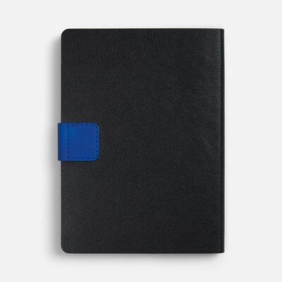 Ежедневник Boom, недатированный, черный с ярко-синий