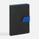 Ежедневник Boom, недатированный, черный с ярко-синий