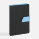 Ежедневник Boom, недатированный, черный с голубым
