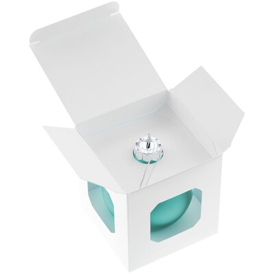 Елочный шар Finery Matt, 8 см, матовый бирюзовый