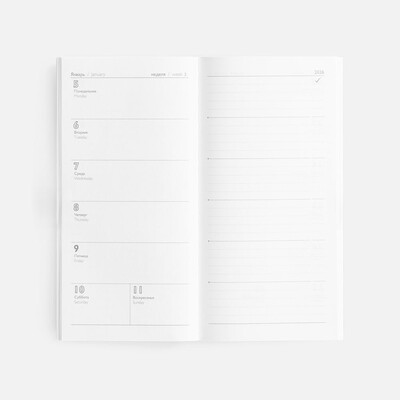 Еженедельник Baza, датированный, зеленый