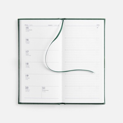 Еженедельник Baza, датированный, зеленый
