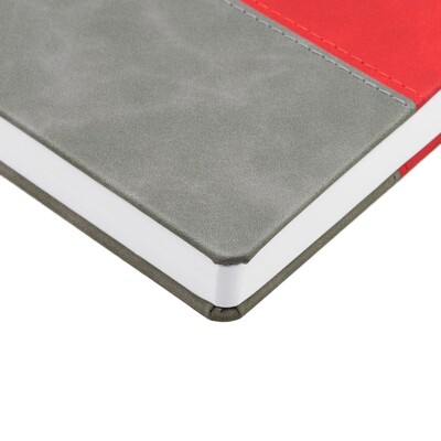 Ежедневник Horizon, недатированный, серый с красным