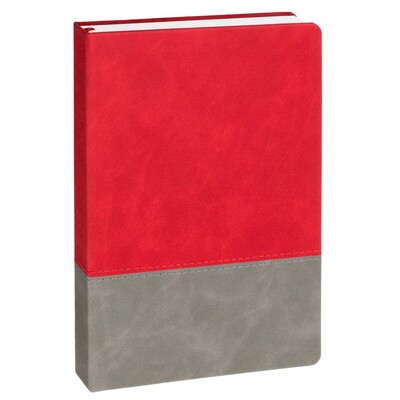 Ежедневник Horizon, недатированный, серый с красным