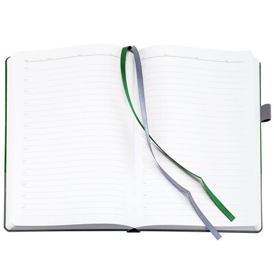 Ежедневник Horizon, недатированный, серый с зеленым