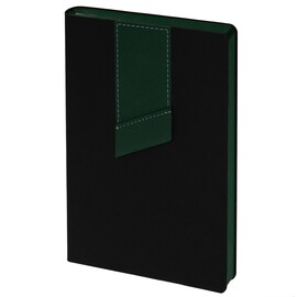 Ежедневник Bookmark, недатированный, черный с зеленым