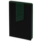 Ежедневник Bookmark, недатированный, черный с зеленым
