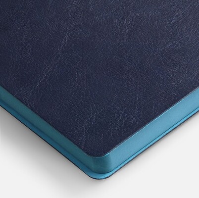 Ежедневник Doppio, недатированный, синий с голубым