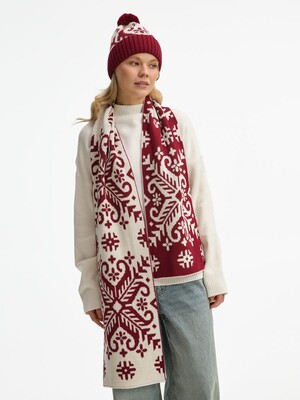 Шапка Wintertude, красная с белым